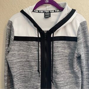 Victoria's Secret Pink Sweatshirt Womens XS Pullover L/S Zipup Hoodie Pockets